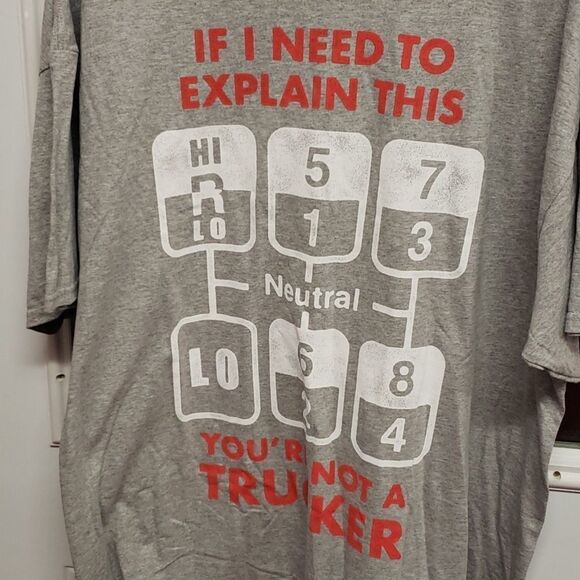 Mens Graphic Crewneck Trucker Tee Shirt NWOT size 2XL - Picture 3 of 6